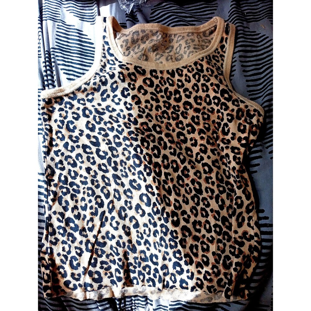 CHEROKEE Girl Cheetah Tank Top Shirt Size XL 14/16